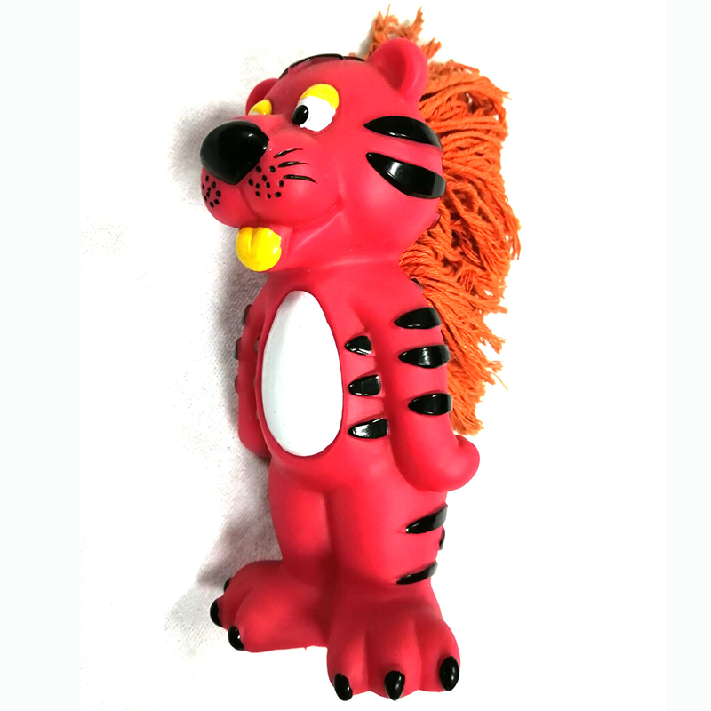 Interaktiv vinyl hund tugga leksak hållbar pvc husdjur leksak med squeaker